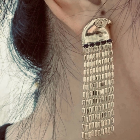 Eagle Plume~ Hawk Falcon Raptor Bird of Prey Chain Fringe Tassel Trim 22K Dangle - Picture 10 of 16